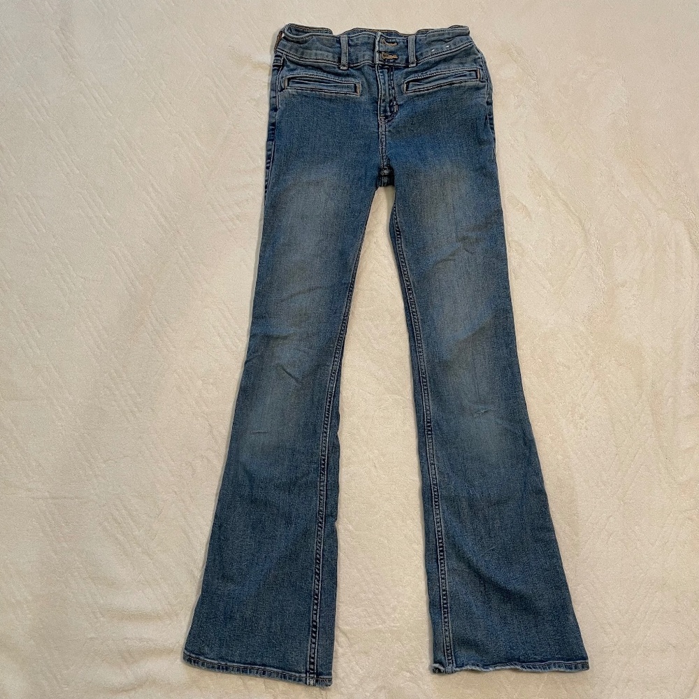 Abercrombie Kids high rise flare jeans Size: 11/12 Long
